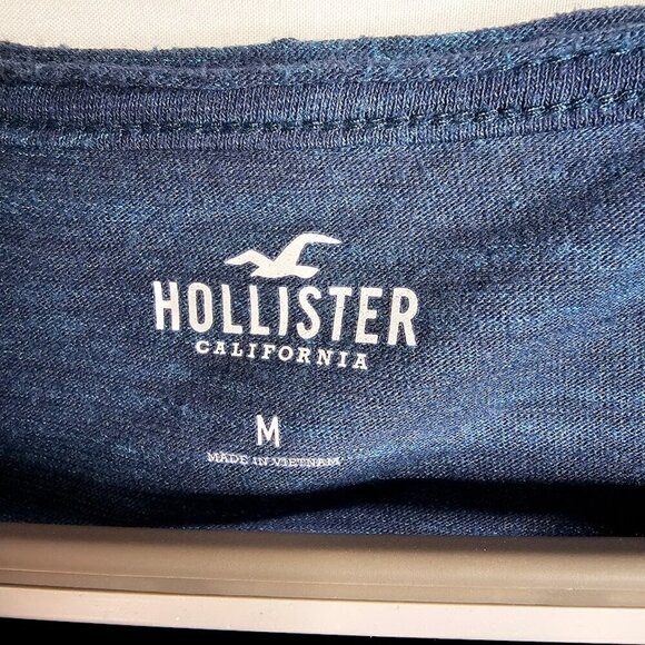 Men's HOLLISTER CA Short Sleeve T Shirt HEATHERED BLUE size M Casual Comfortable - Picture 4 of 7